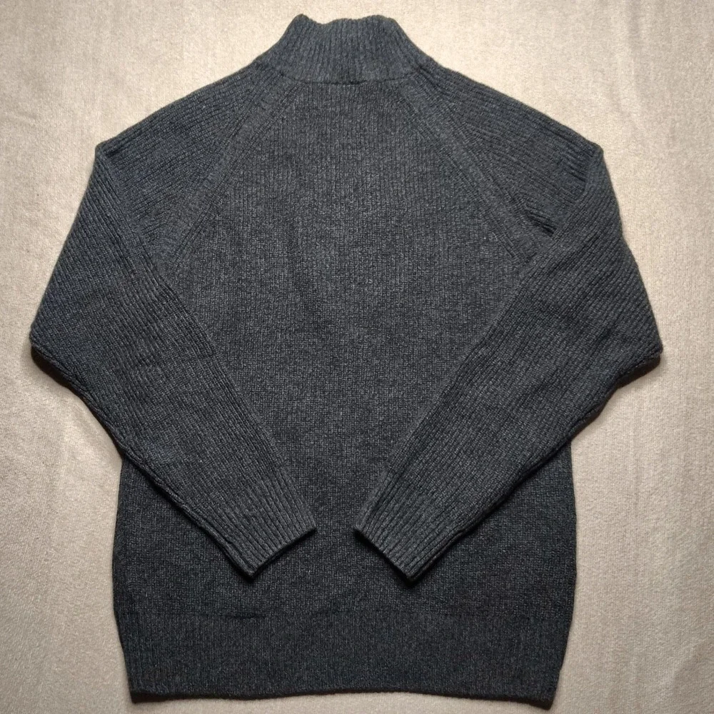 Rodd & Gunn Sweater Mens 2XL Green Extra Fine Lambswool 1/4 Zip Mock Neck